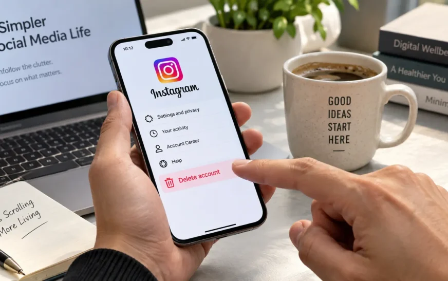 how to delete instagram account